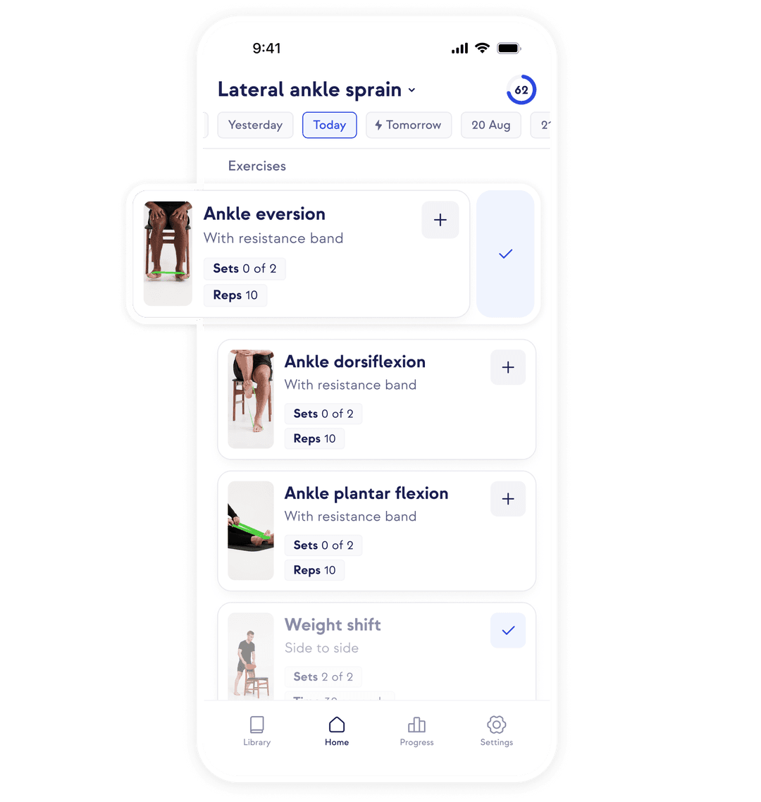 Stay on track with your exercises.